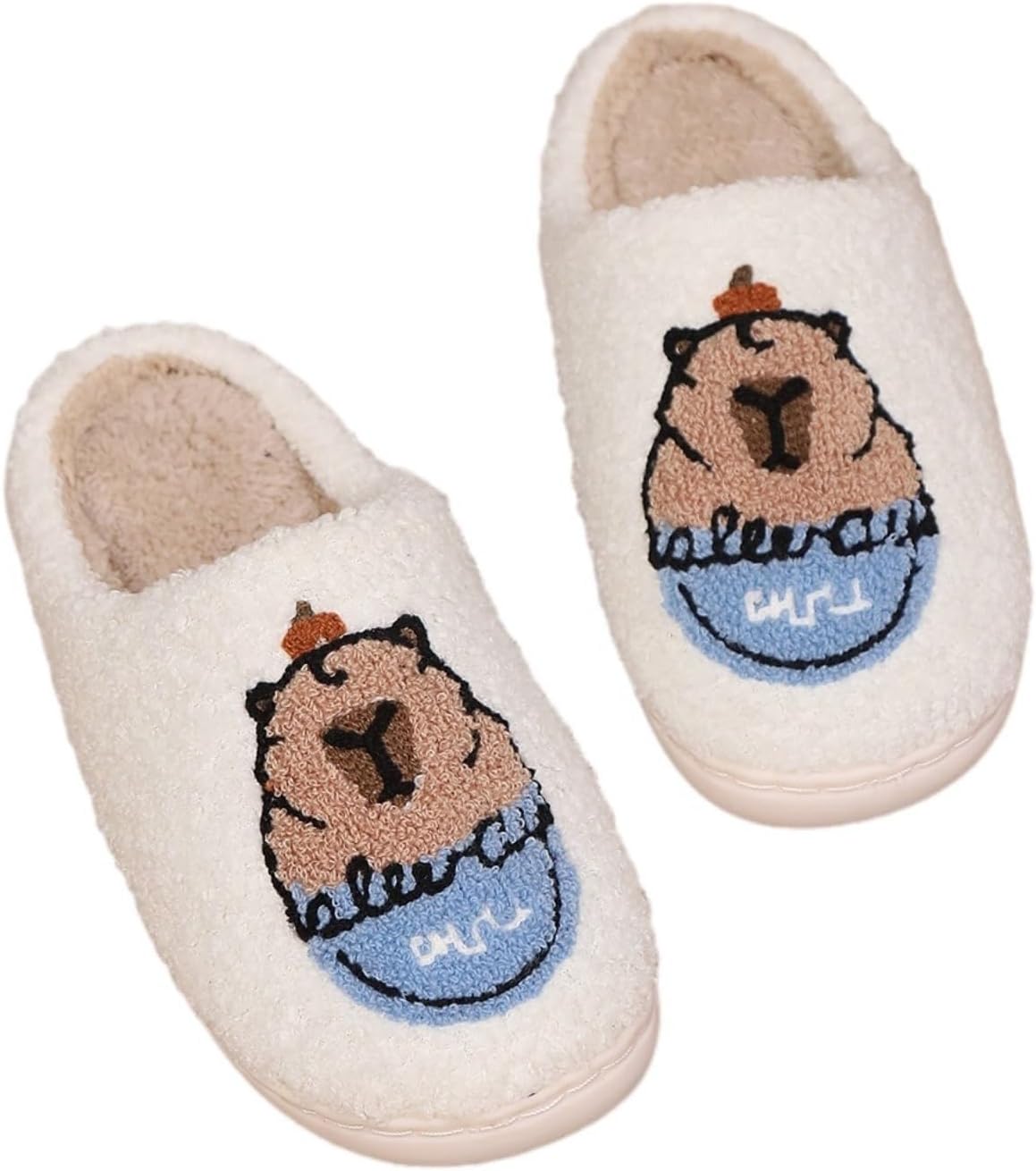 Мягкие плюшевые тапочки с капибарой, пушистые тапочки, теплые тапочки для дома и спальни, шлепанцы на ногах с отечностью, широкие, нескользящие, для дома и улицы, мультяшные животные, сандалии для женщин и мужчин Unmulfc, белый
Мягкие плюшевые тапочки с капибарой, пушистые тапочки, теплые тапочки для дома и спальни, шлепанцы на ногах с отечностью, широкие, нескользящие, для дома и улицы, мультяшные животные, сандалии для женщин и мужчин Unmulfc, белый