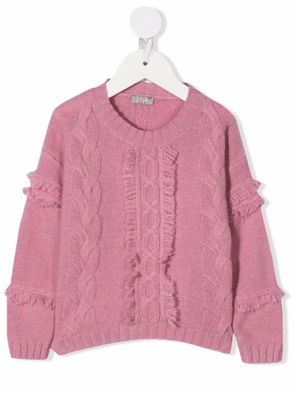 Джемпер фактурной вязки с круглым вырезом Il Gufo, розовый
Джемпер фактурной вязки с круглым вырезом Il Gufo, розовый