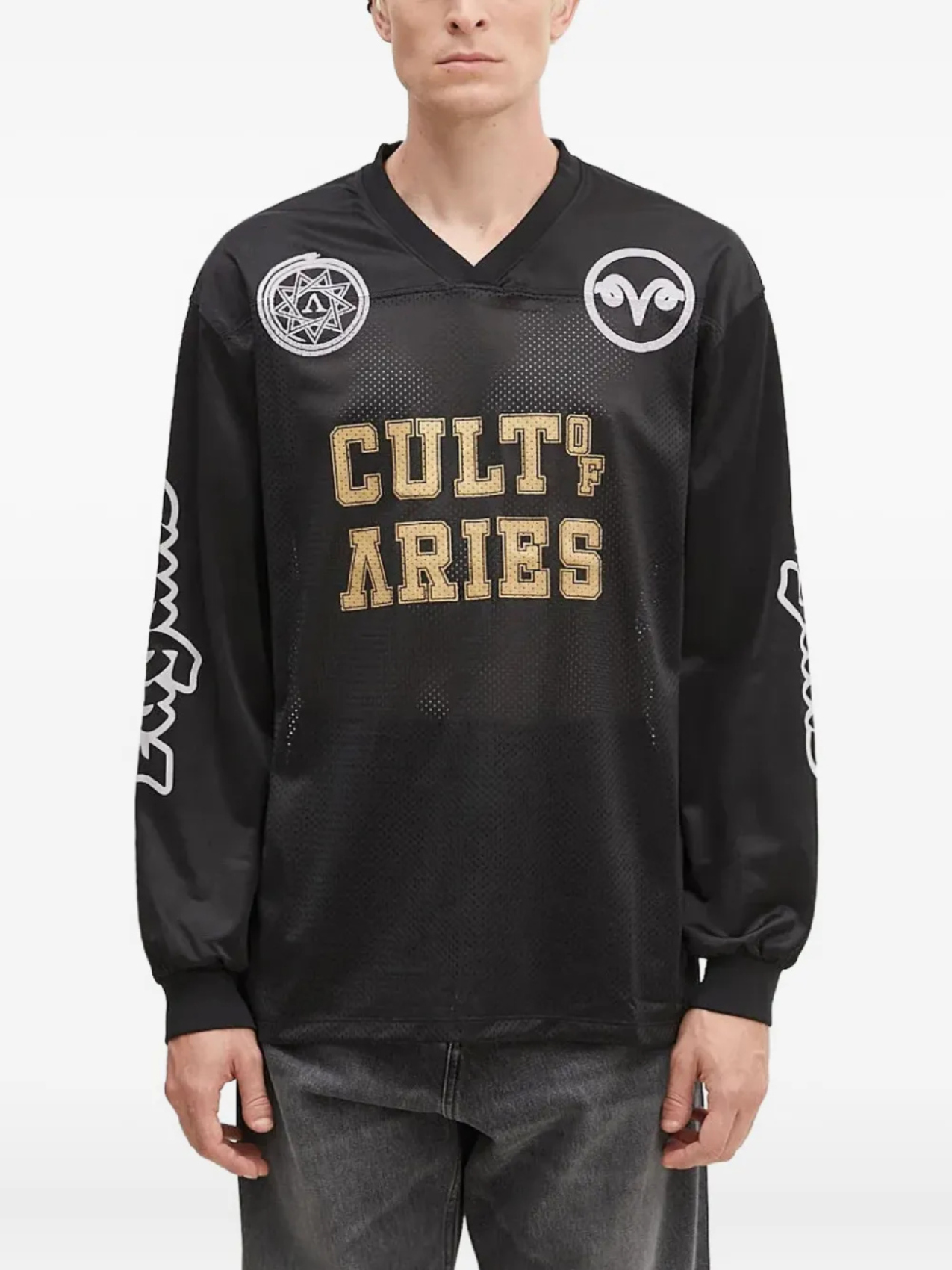 Джерси с длинными рукавами и сетчатыми вставками Aries, черный
Джерси с длинными рукавами и сетчатыми вставками Aries, черный