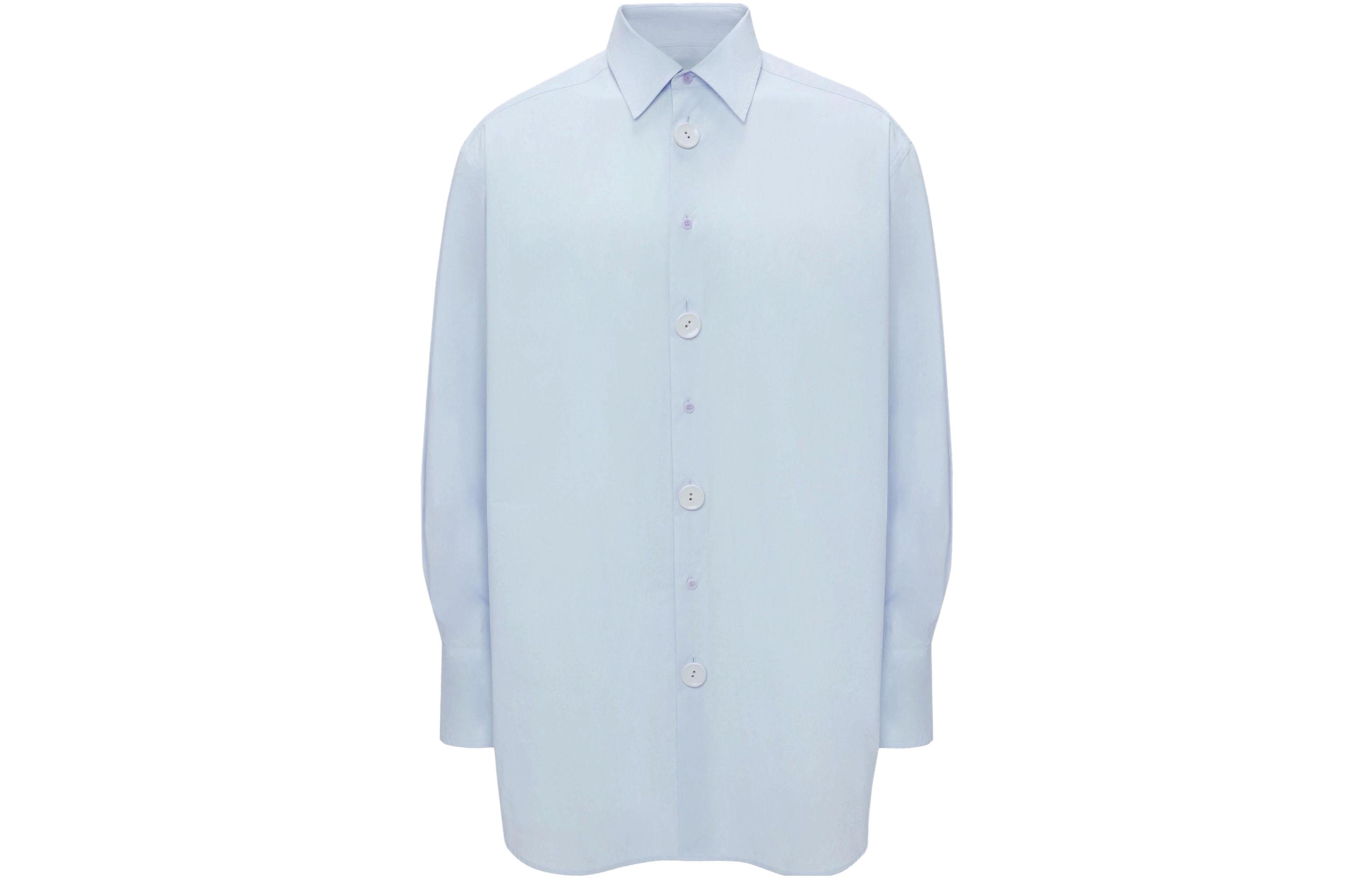 Джинсовая рубашка оверсайз с вышитым логотипом JW Anderson, синяя
Джинсовая рубашка оверсайз с вышитым логотипом JW Anderson, синяя