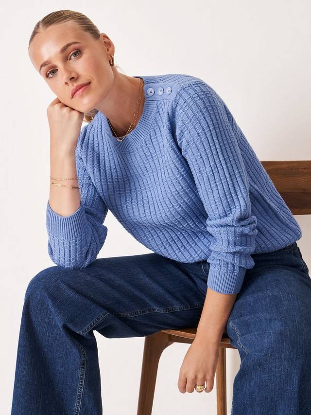 Толловый джемпер с фактурной вязкой Crew Clothing, Light Blue
Толловый джемпер с фактурной вязкой Crew Clothing, Light Blue