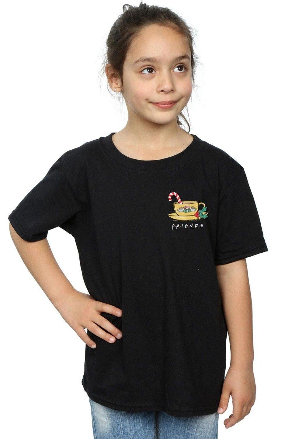 Рождественская кофейная кружка, хлопковая футболка с принтом на груди Friends, черный
Рождественская кофейная кружка, хлопковая футболка с принтом на груди Friends, черный