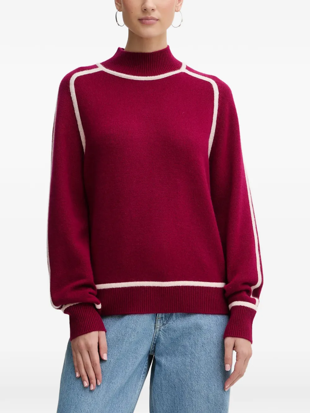 Свитер с воротником-гольф и контрастной отделкой From Future, красный
Свитер с воротником-гольф и контрастной отделкой From Future, красный