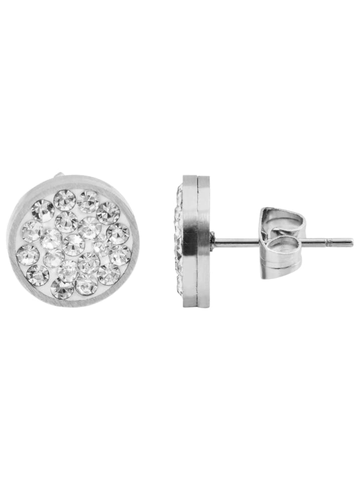 Adeliás Женские серьги - серьги-гвоздики из нержавеющей стали со стразами, серебристого цвета
Adeliás Женские серьги - серьги-гвоздики из нержавеющей стали со стразами, серебристого цвета