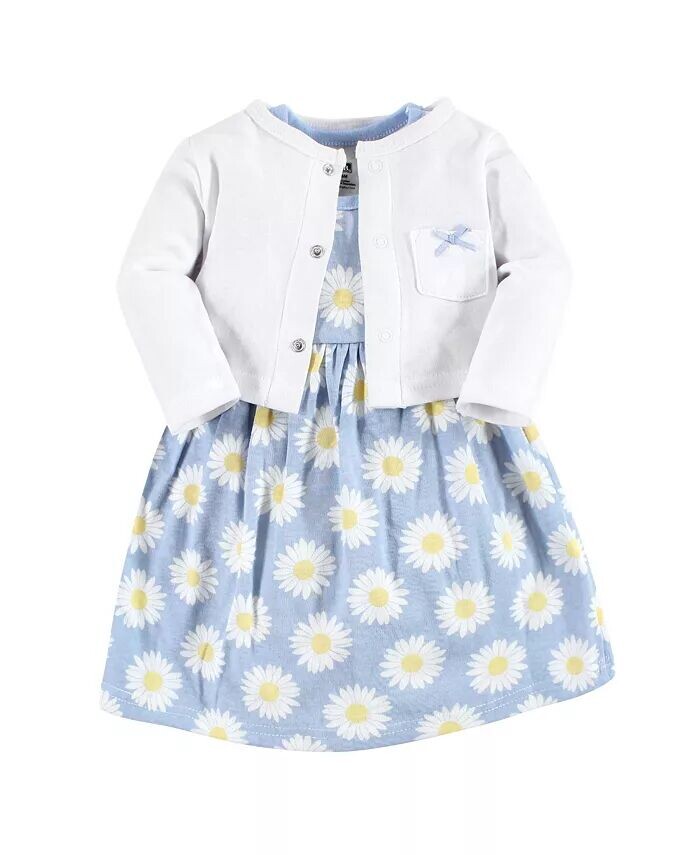 Комплект из хлопкового платья и кардигана для маленьких девочек, Blue Daisy Hudson Baby, синий
Комплект из хлопкового платья и кардигана для маленьких девочек, Blue Daisy Hudson Baby, синий