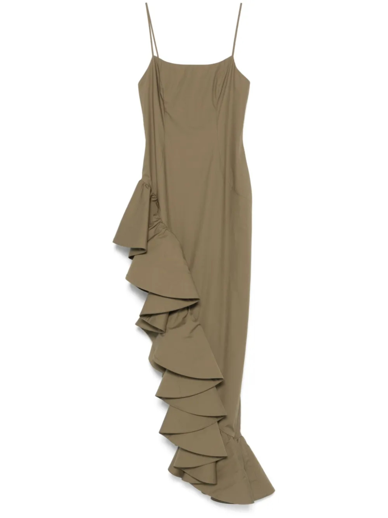 Платье макси Giuseppe Di Morabito с рюшами, зеленый 
Платье макси Giuseppe Di Morabito с рюшами, зеленый