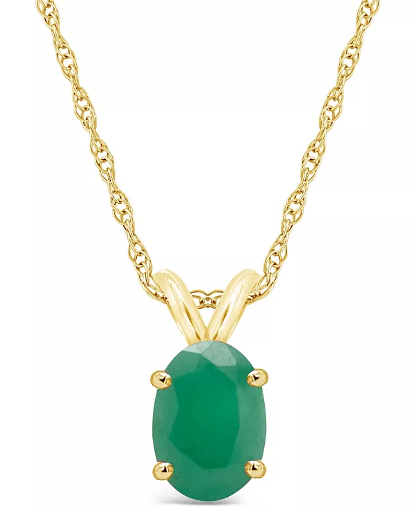 Ожерелье с подвеской изумруд (3/4 карата) из 14-каратного желтого золота Macy'S, emerald
Ожерелье с подвеской изумруд (3/4 карата) из 14-каратного желтого золота Macy'S, emerald