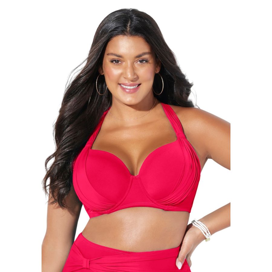 Женский бюстгальтер с драпировкой спереди и косточками, бикини-топ Swimsuits for All, Fire coral
Женский бюстгальтер с драпировкой спереди и косточками, бикини-топ Swimsuits for All, Fire coral