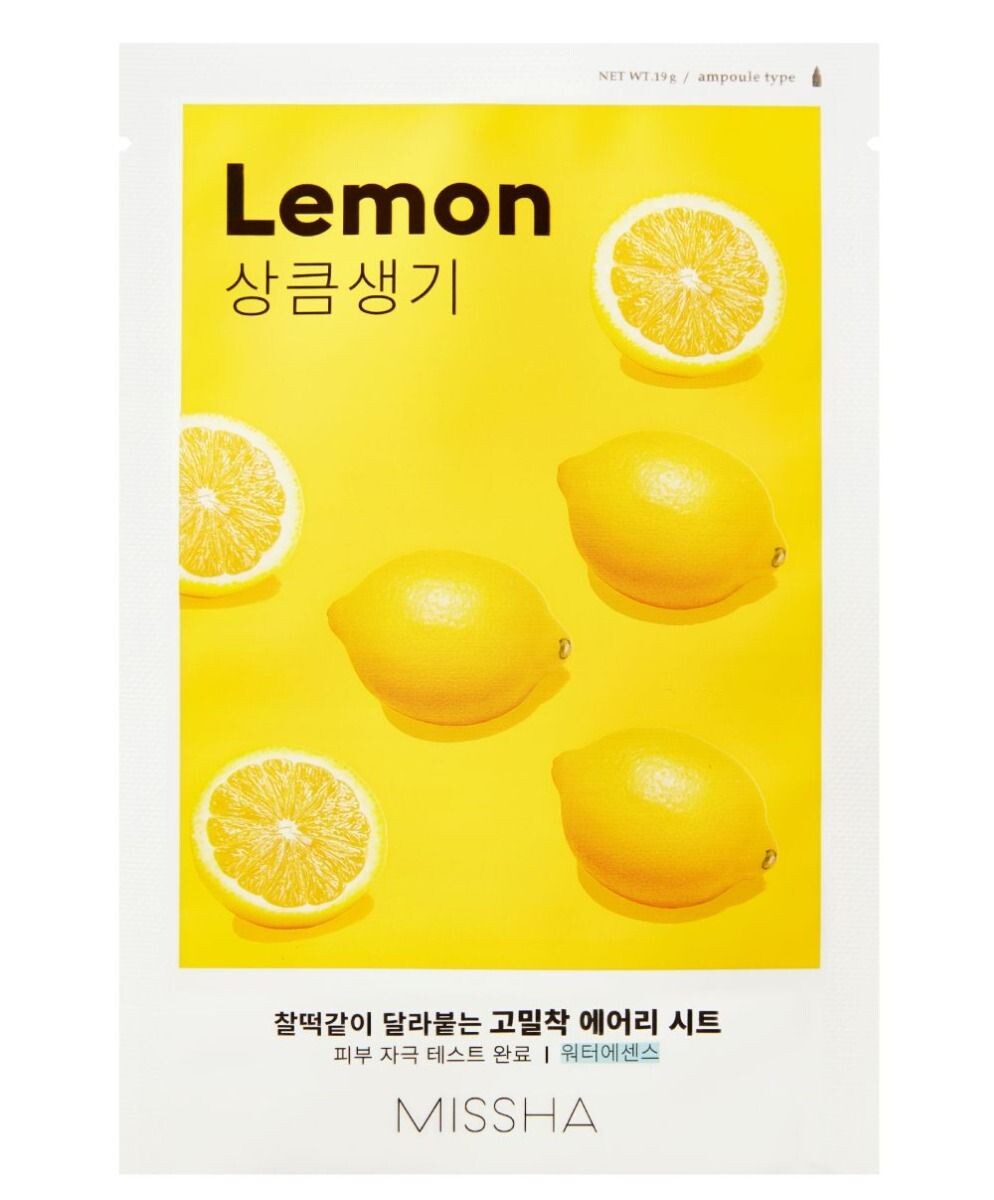 Маска для лица на ткани Missha Airy Fit Lemon, 19 g
Маска для лица на ткани Missha Airy Fit Lemon, 19 g