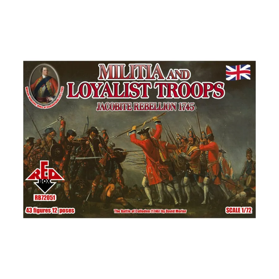 Ополчение и войска лоялистов, Jacobite Rebellion 1745 Miniatures (1:72)
Ополчение и войска лоялистов, Jacobite Rebellion 1745 Miniatures (1:72)