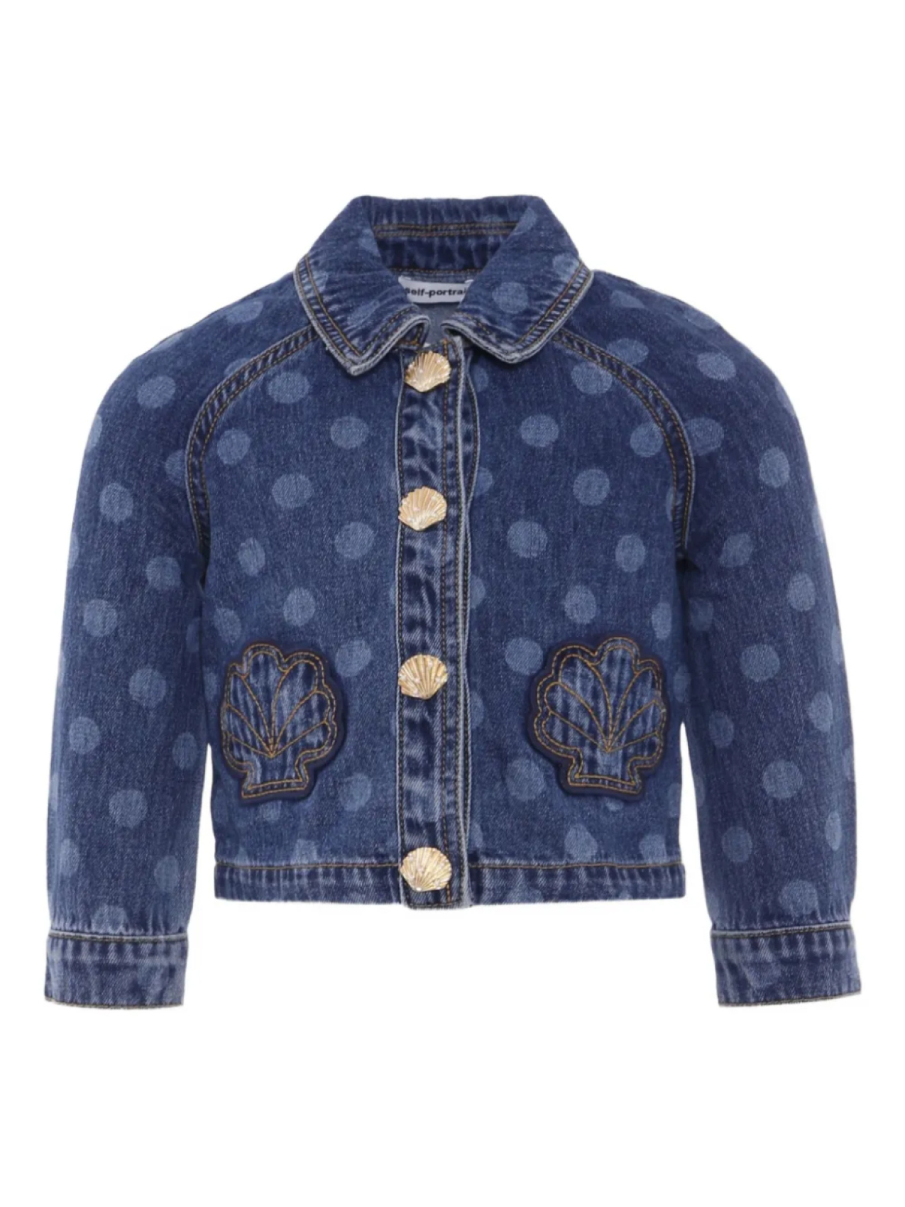 Детская джинсовая куртка в горошек Self-Portrait Kids, синий
Детская джинсовая куртка в горошек Self-Portrait Kids, синий