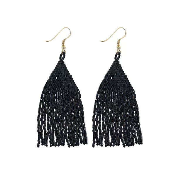 Серьги Lexie с бахромой из цельного бисера Ink+Alloy, black
Серьги Lexie с бахромой из цельного бисера Ink+Alloy, black