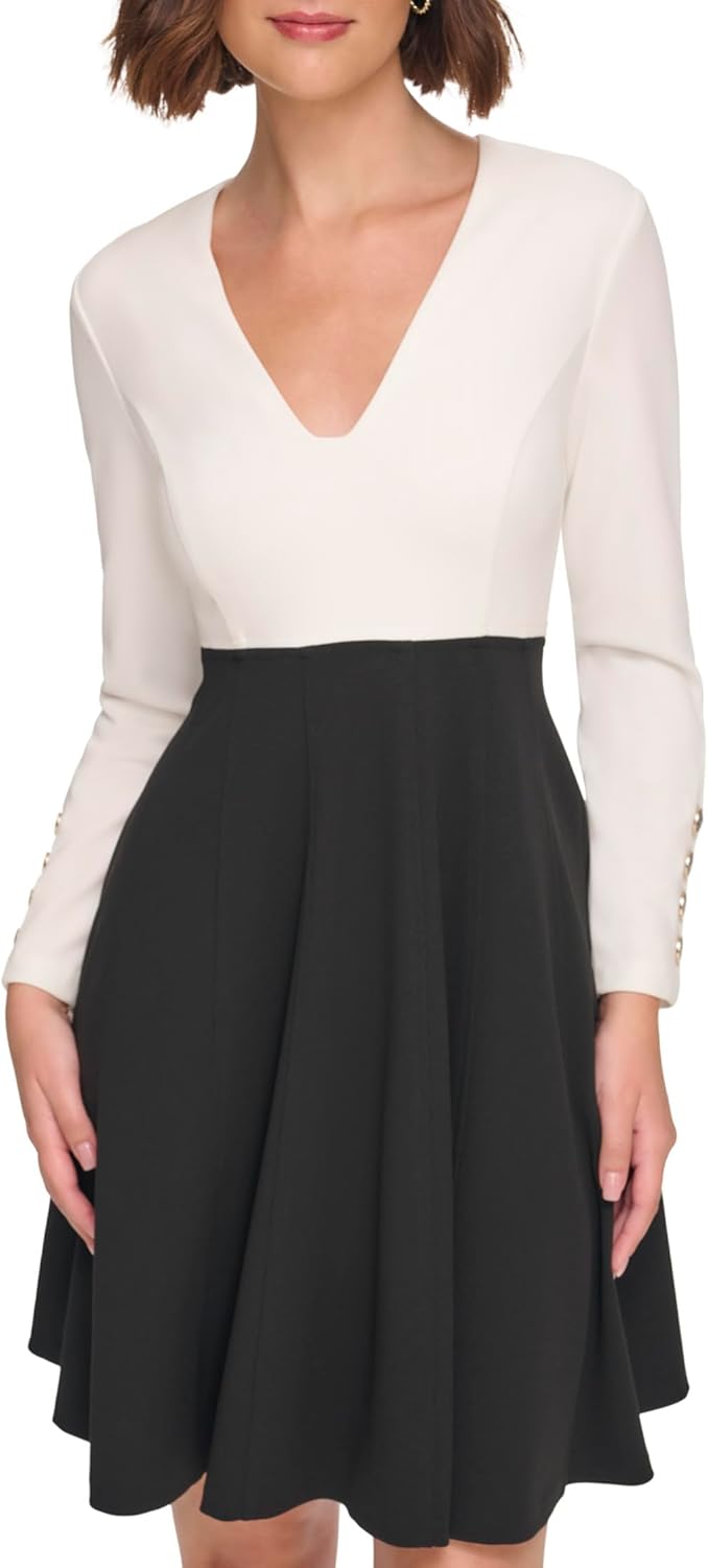 Женское платье-футляр Tommy Hilfiger с круглым вырезом и оборками, Cream/Black
Женское платье-футляр Tommy Hilfiger с круглым вырезом и оборками, Cream/Black
