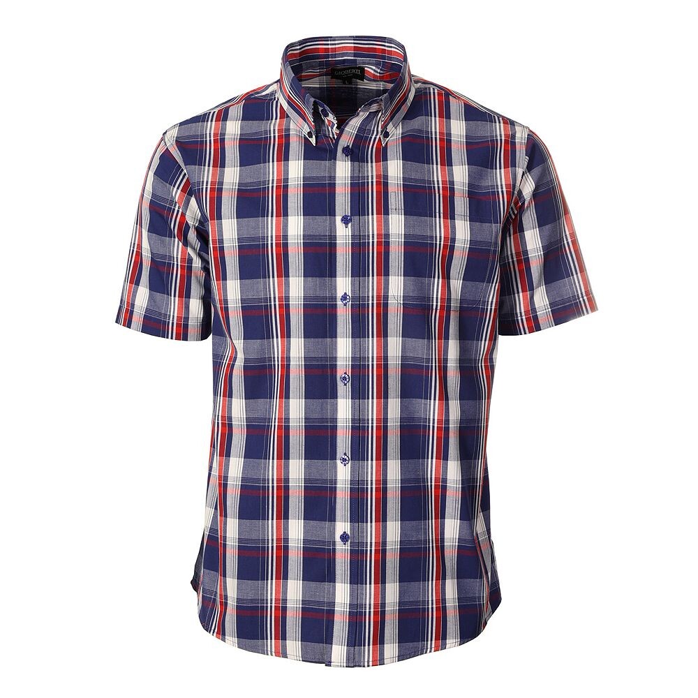 Gioberti Мужская рубашка в клетку с коротким рукавом, цвет Navy Red White
Gioberti Мужская рубашка в клетку с коротким рукавом, цвет Navy Red White