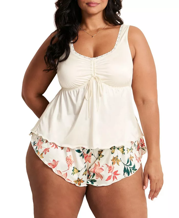 Пижамный комплект Lavern размера плюс: майка и шорты Adore Me, коричневый/бежевый
Пижамный комплект Lavern размера плюс: майка и шорты Adore Me, коричневый/бежевый