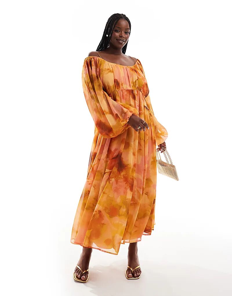 Платье макси ASOS DESIGN Curve с круглым вырезом, присборенной талией и оранжевым цветочным принтом Asos Curve
Платье макси ASOS DESIGN Curve с круглым вырезом, присборенной талией и оранжевым цветочным принтом Asos Curve