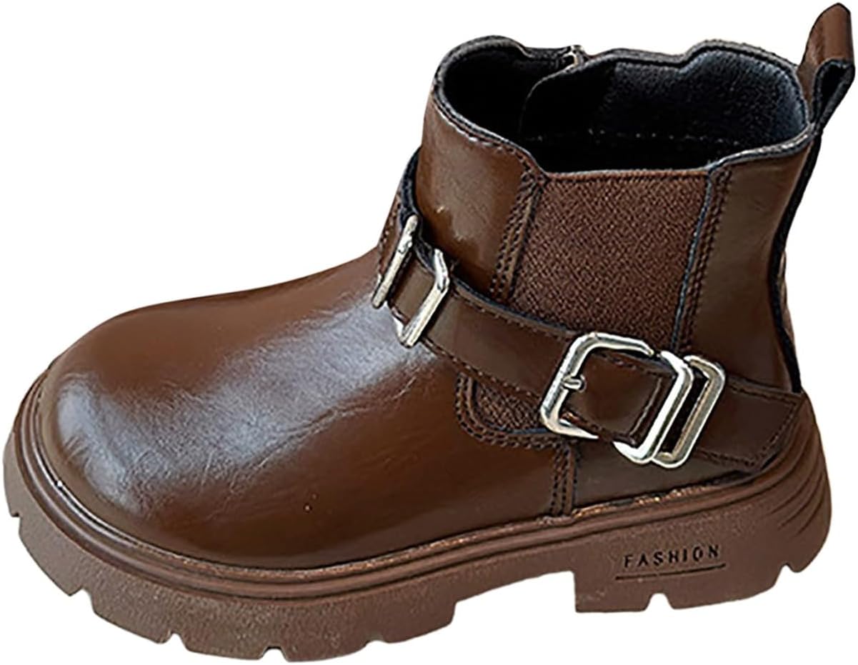 Ботинки IWIHMIV для девочек, детские сапожки для верховой езды, кожаные сапоги с боковой молнией, на низком массивном каблуке, слипоны, зимние повседневные ботиночки, Brown-3
Ботинки IWIHMIV для девочек, детские сапожки для верховой езды, кожаные сапоги с боковой молнией, на низком массивном каблуке, слипоны, зимние повседневные ботиночки, Brown-3