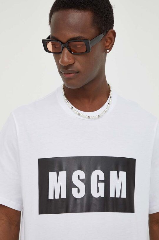 Хлопковая футболка MSGM, белый
Хлопковая футболка MSGM, белый