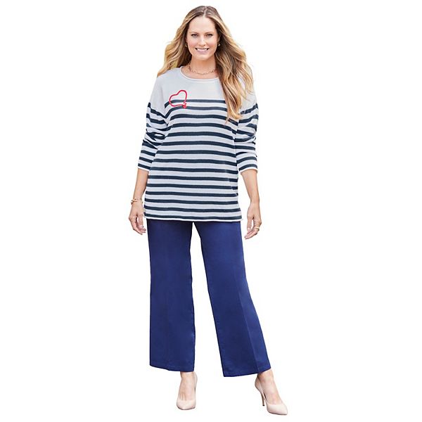 Женский свитер Liz&Me Heart & Soul в полоску plus size Catherines, Navy Stripe Heart
Женский свитер Liz&Me Heart & Soul в полоску plus size Catherines, Navy Stripe Heart