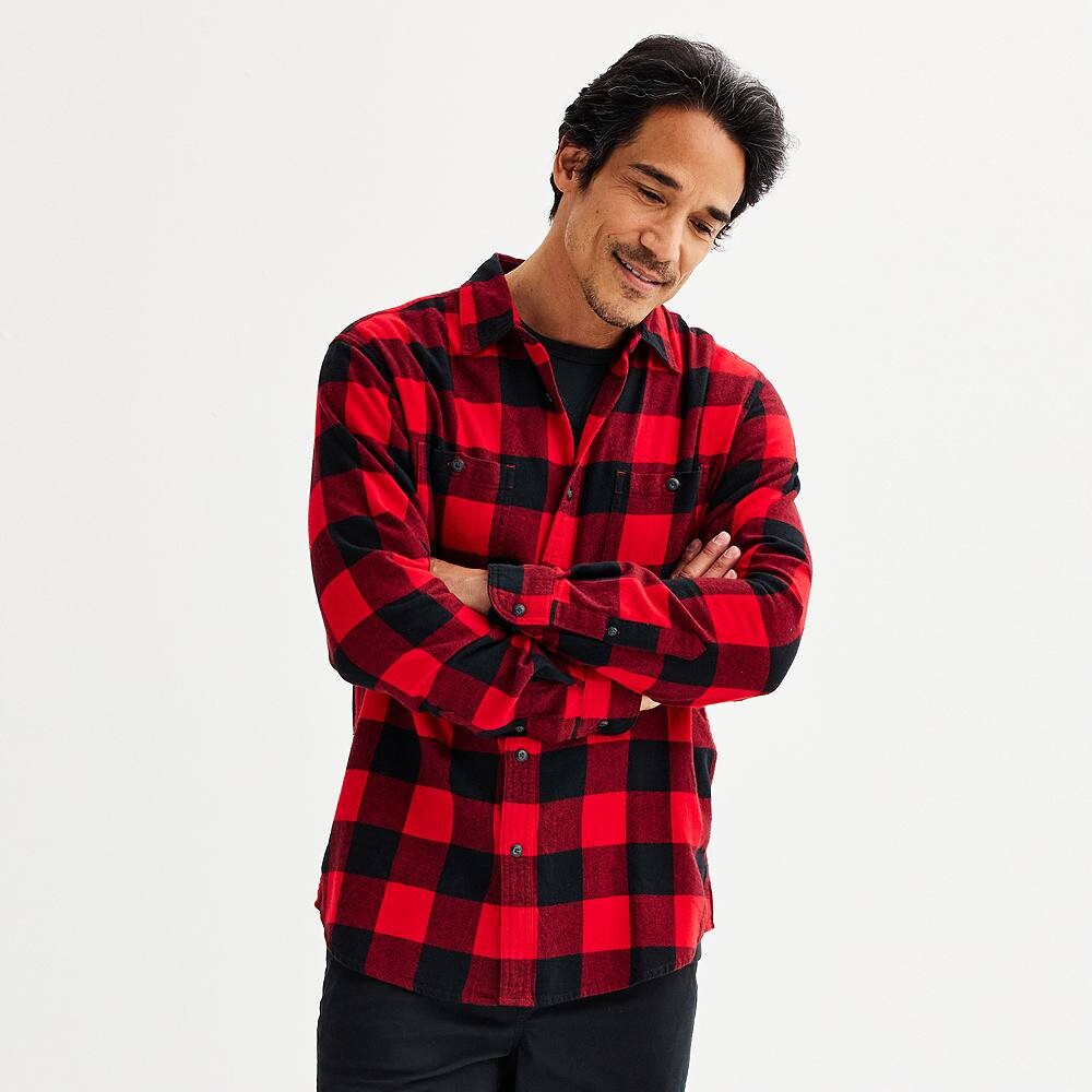 Мужская фланелевая рубашка на пуговицах Sonoma Goods For Life, цвет Buffalo Check Red
Мужская фланелевая рубашка на пуговицах Sonoma Goods For Life, цвет Buffalo Check Red