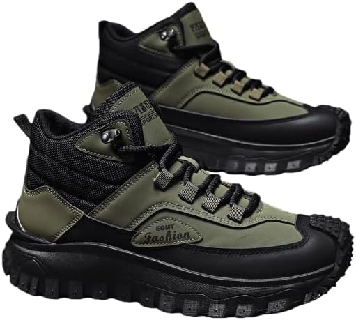 Мужские высокие модные кроссовки, стильная повседневная обувь для ежедневного ношения, прочные ретро-кроссовки с толстой подошвой для мужчин Hhhchpm, черный/зеленый
Мужские высокие модные кроссовки, стильная повседневная обувь для ежедневного ношения, прочные ретро-кроссовки с толстой подошвой для мужчин Hhhchpm, черный/зеленый