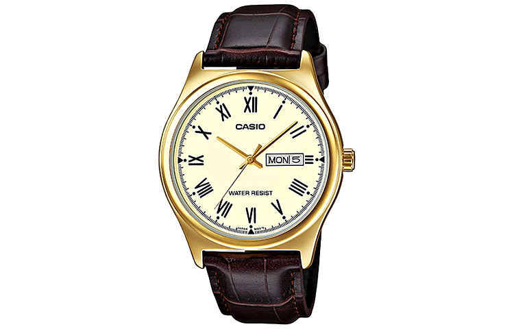 CASIO Часы Men Standard Series Gold Watch MTP-V006GL-9B, Gold Dial and Brown Band 
CASIO Часы Men Standard Series Gold Watch MTP-V006GL-9B, Gold Dial and Brown Band