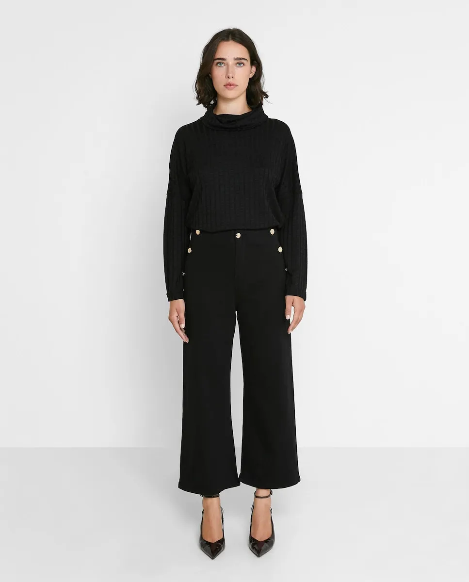 Женская футболка в рубчик с воротником Перкинс Trucco, черный
Женская футболка в рубчик с воротником Перкинс Trucco, черный