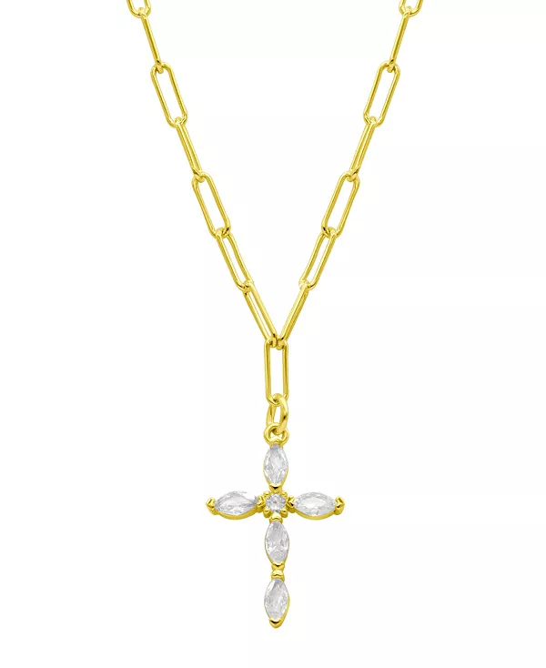 Ожерелье с крестом в форме скрепки и кубическим цирконием, позолоченное 14 карат Adornia, gold
Ожерелье с крестом в форме скрепки и кубическим цирконием, позолоченное 14 карат Adornia, gold