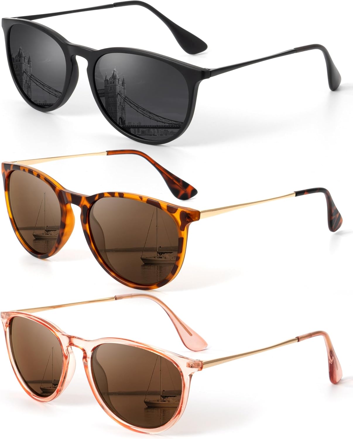 Женские поляризованные солнцезащитные очки KALIYADI: модные солнцезащитные очки с защитой от УФ-излучения UV400 в стиле ретро для вечеринок, пляжа и шопинга, C2 Black/Grey + Leopard/Brown + Crystal Pink/Brown
Женские поляризованные солнцезащитные очки KALIYADI: модные солнцезащитные очки с защитой от УФ-излучения UV400 в стиле ретро для вечеринок, пляжа и шопинга, C2 Black/Grey + Leopard/Brown + Crystal Pink/Brown