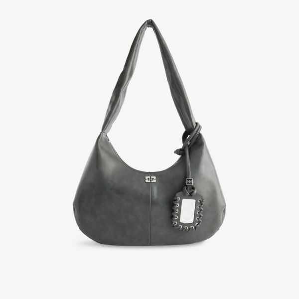 Сумка-хобо кожаная Ganni Bou через плечо, серый
Сумка-хобо кожаная Ganni Bou через плечо, серый