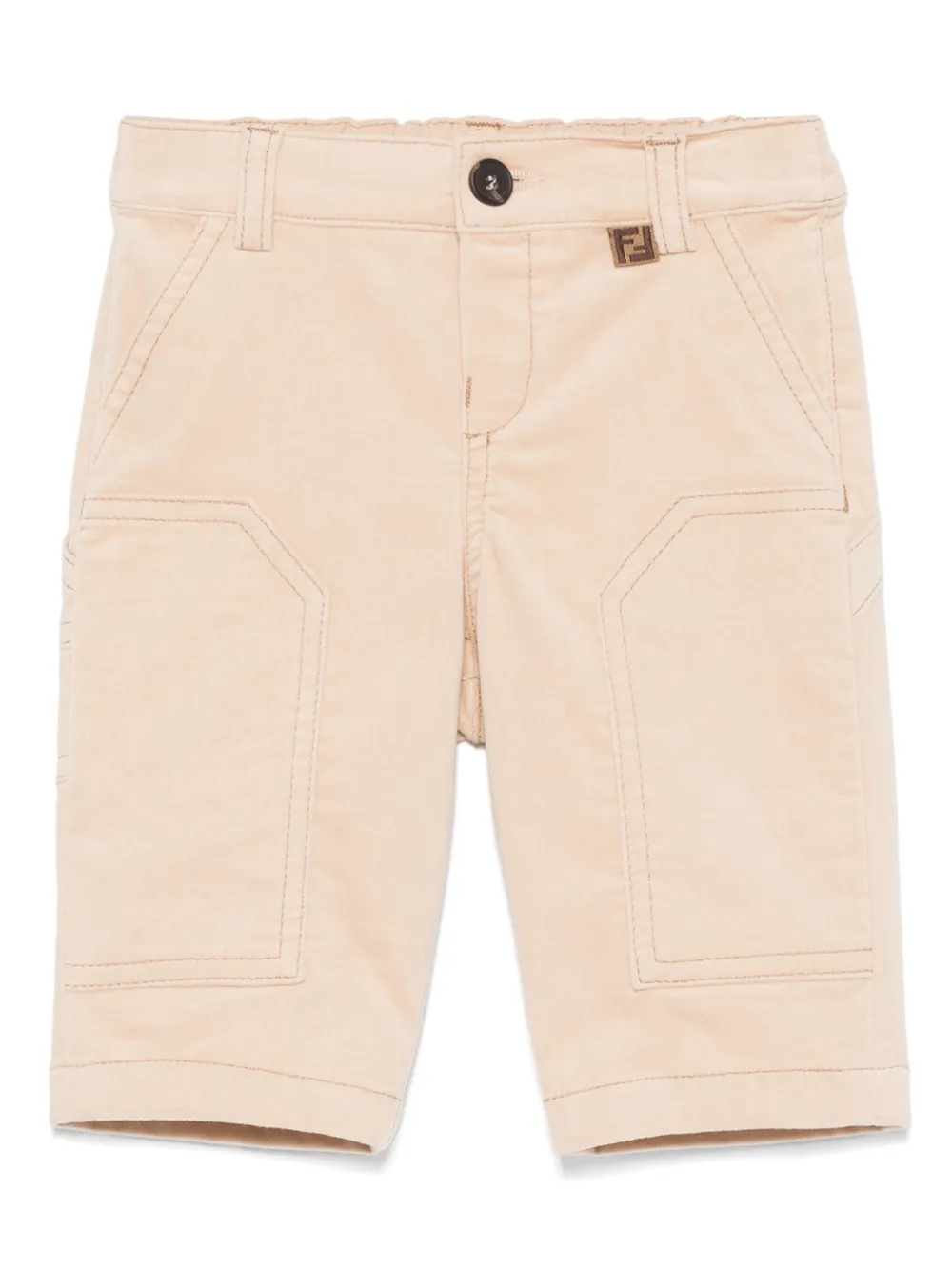 Брюки с вышитым логотипом FENDI KIDS, нейтральный
Брюки с вышитым логотипом FENDI KIDS, нейтральный