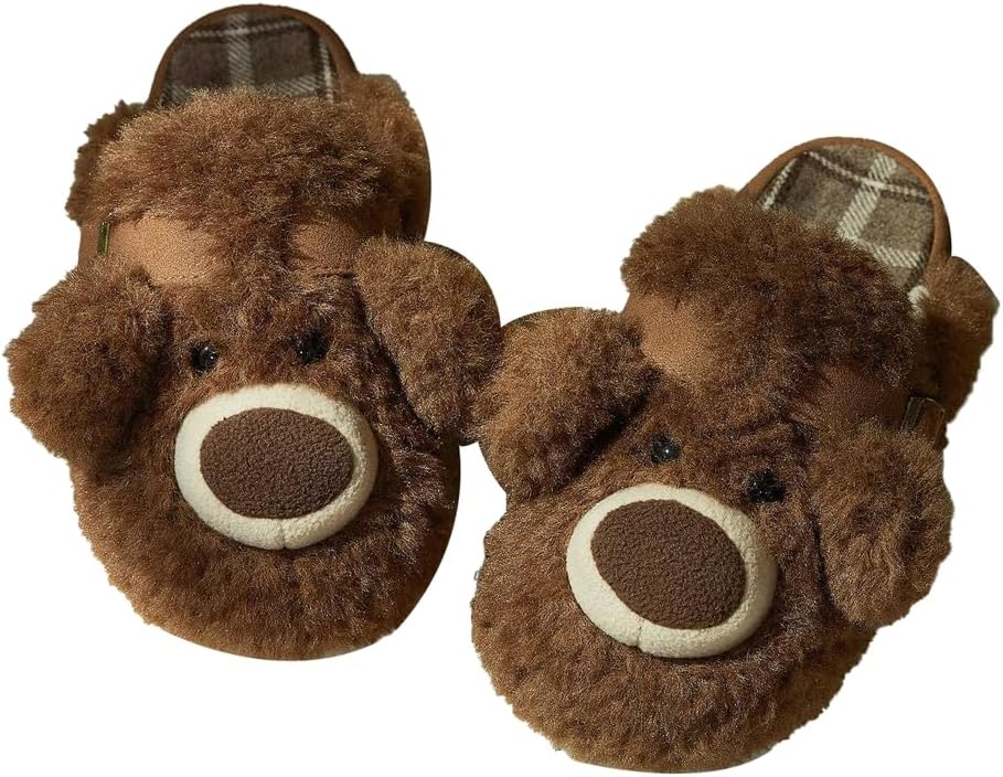 Меховые тапочки с медведем для женщин и мужчин, утепленные флисом зимние тапочки, милые домашние туфли для дома и улицы Yafirgeer, коричневый
Меховые тапочки с медведем для женщин и мужчин, утепленные флисом зимние тапочки, милые домашние туфли для дома и улицы Yafirgeer, коричневый