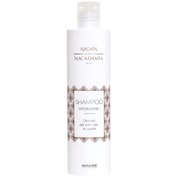 Увлажняющий и питательный шампунь для всех типов волос, 300 мл Biacré Argan i macadamia 
Увлажняющий и питательный шампунь для всех типов волос, 300 мл Biacré Argan i macadamia
