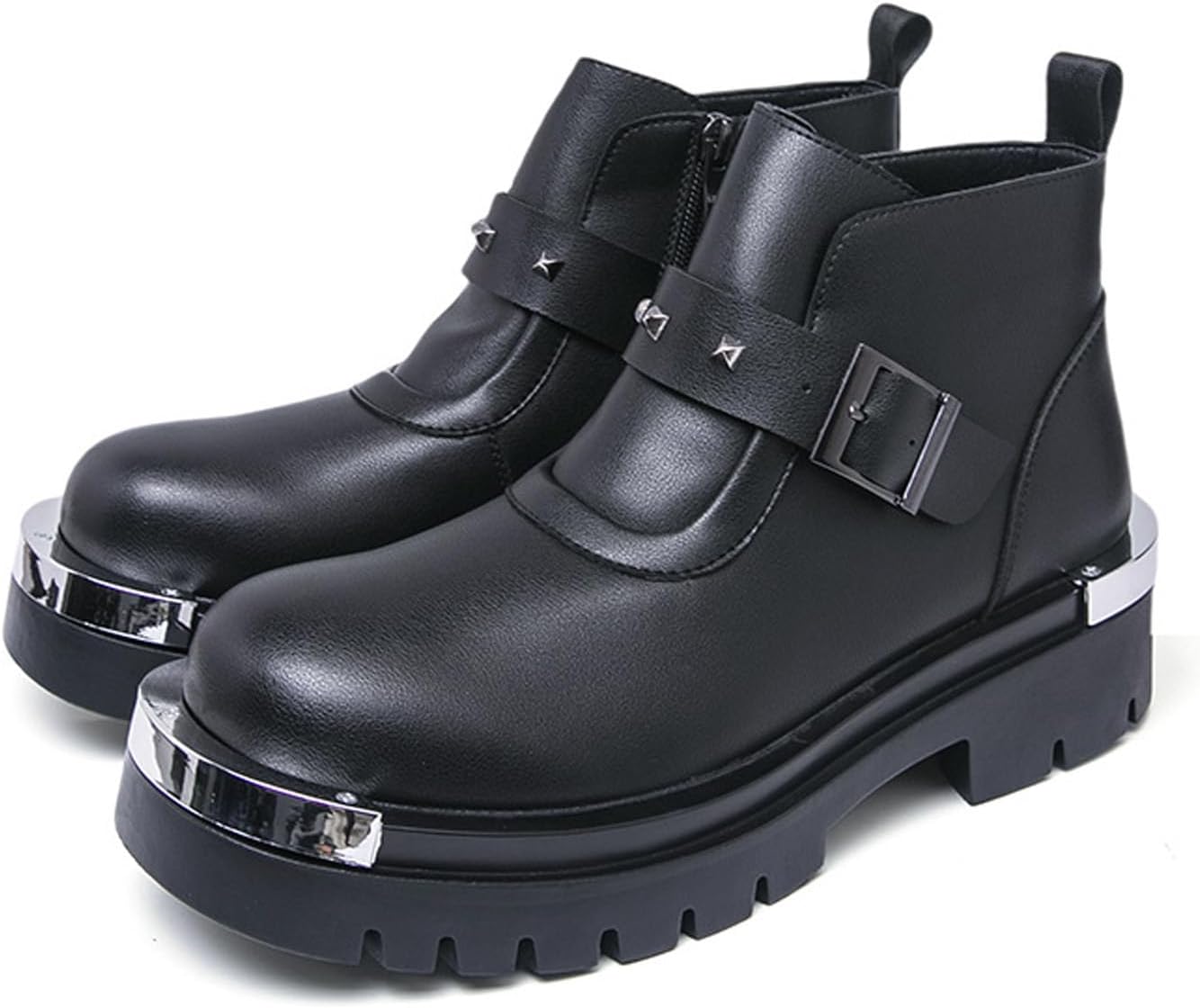Мужские черные кожаные ботинки на платформе с ремешком и пряжкой, модные, удобные, с круглым носком, боковой молнией, противоскользящей подошвой, высокие, с невысоким массивным каблуком, панк-стиль, ботильоны Nsneond
Мужские черные кожаные ботинки на платформе с ремешком и пряжкой, модные, удобные, с круглым носком, боковой молнией, противоскользящей подошвой, высокие, с невысоким массивным каблуком, панк-стиль, ботильоны Nsneond
