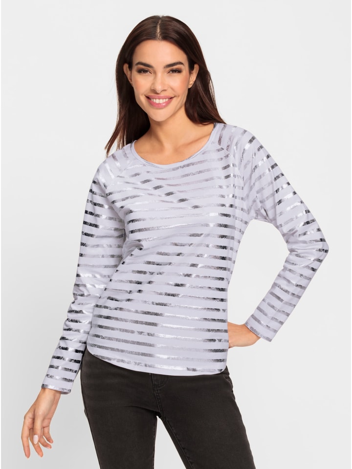 Полосатая рубашка в белую и серебряную полоску Heine
Полосатая рубашка в белую и серебряную полоску Heine