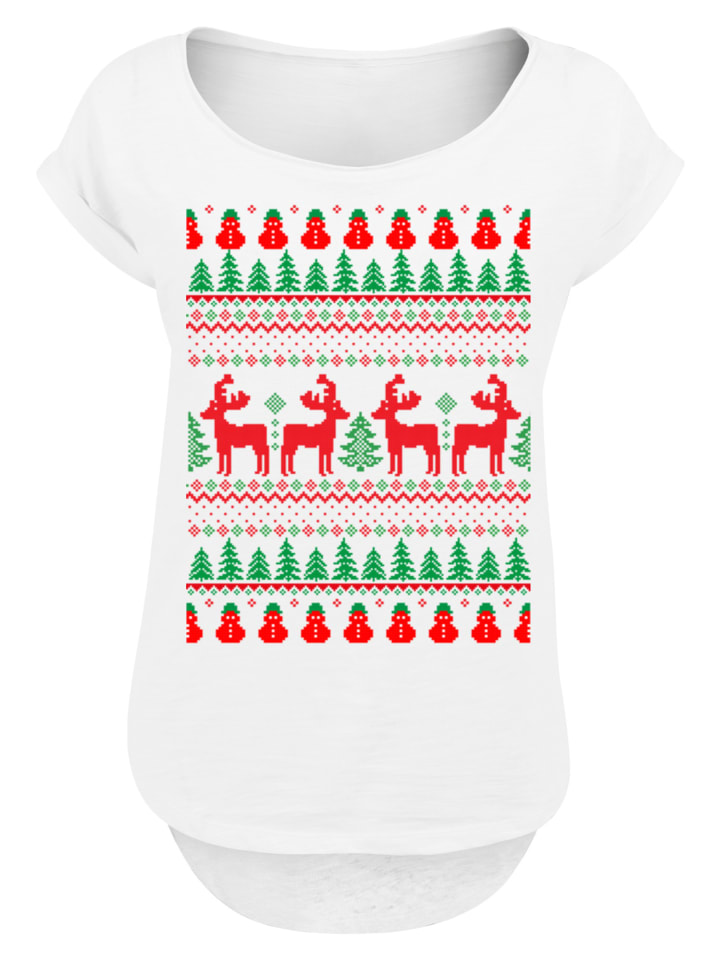 F4NT4STIC Футболка с длинным рукавом, рождественский рисунок с оленями, белого цвета
F4NT4STIC Футболка с длинным рукавом, рождественский рисунок с оленями, белого цвета