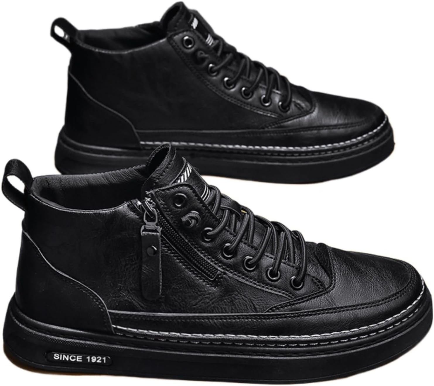 Мужские ретро-безопасные ботинки - высокие, с противоскользящей подошвой и утолщенной подошвой, кожаные ботинки с винтажным шармом Azttoztto, черный
Мужские ретро-безопасные ботинки - высокие, с противоскользящей подошвой и утолщенной подошвой, кожаные ботинки с винтажным шармом Azttoztto, черный