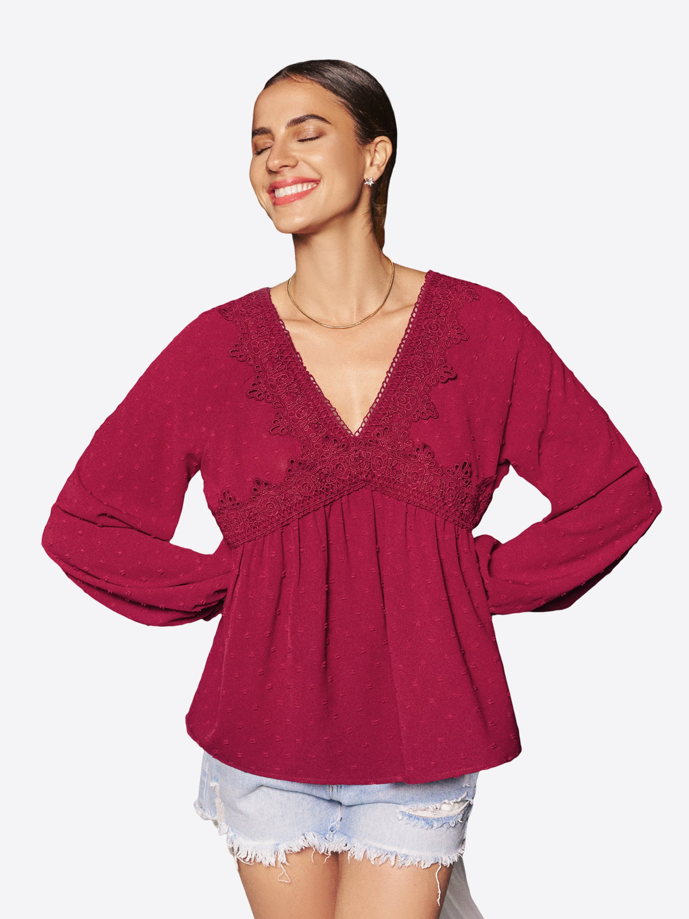 Cupshe Блузка 'CAA04B4H044EE' в цвете Cherry Red
Cupshe Блузка 'CAA04B4H044EE' в цвете Cherry Red