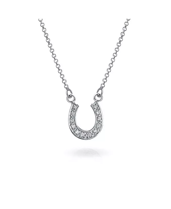 Миниатюрное ожерелье с подвеской в виде подковы, украшенное кубическим цирконием и приносящим удачу конному спорту, украшения в стиле вестерн для женщин-подростков, подарок на выпускной из серебра 925 пробы Bling Jewelry, clear
Миниатюрное ожерелье с подвеской в виде подковы, украшенное кубическим цирконием и приносящим удачу конному спорту, украшения в стиле вестерн для женщин-подростков, подарок на выпускной из серебра 925 пробы Bling Jewelry, clear