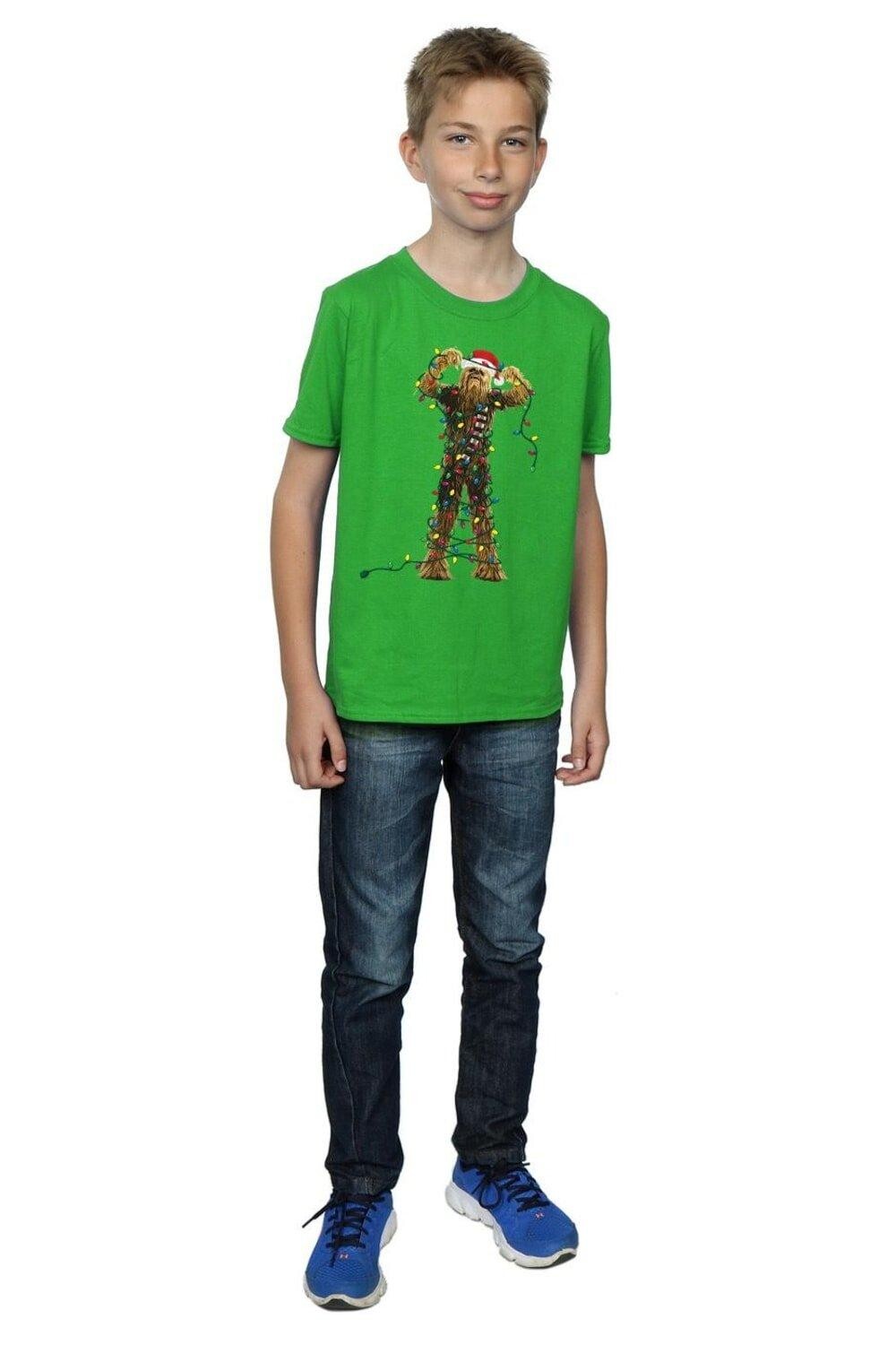 Футболка Чубакка с рождественскими огнями Star Wars, зеленый
Футболка Чубакка с рождественскими огнями Star Wars, зеленый