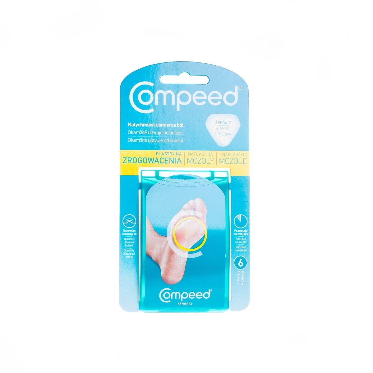Compeed, пластыри от мозолей, 6 шт
Compeed, пластыри от мозолей, 6 шт