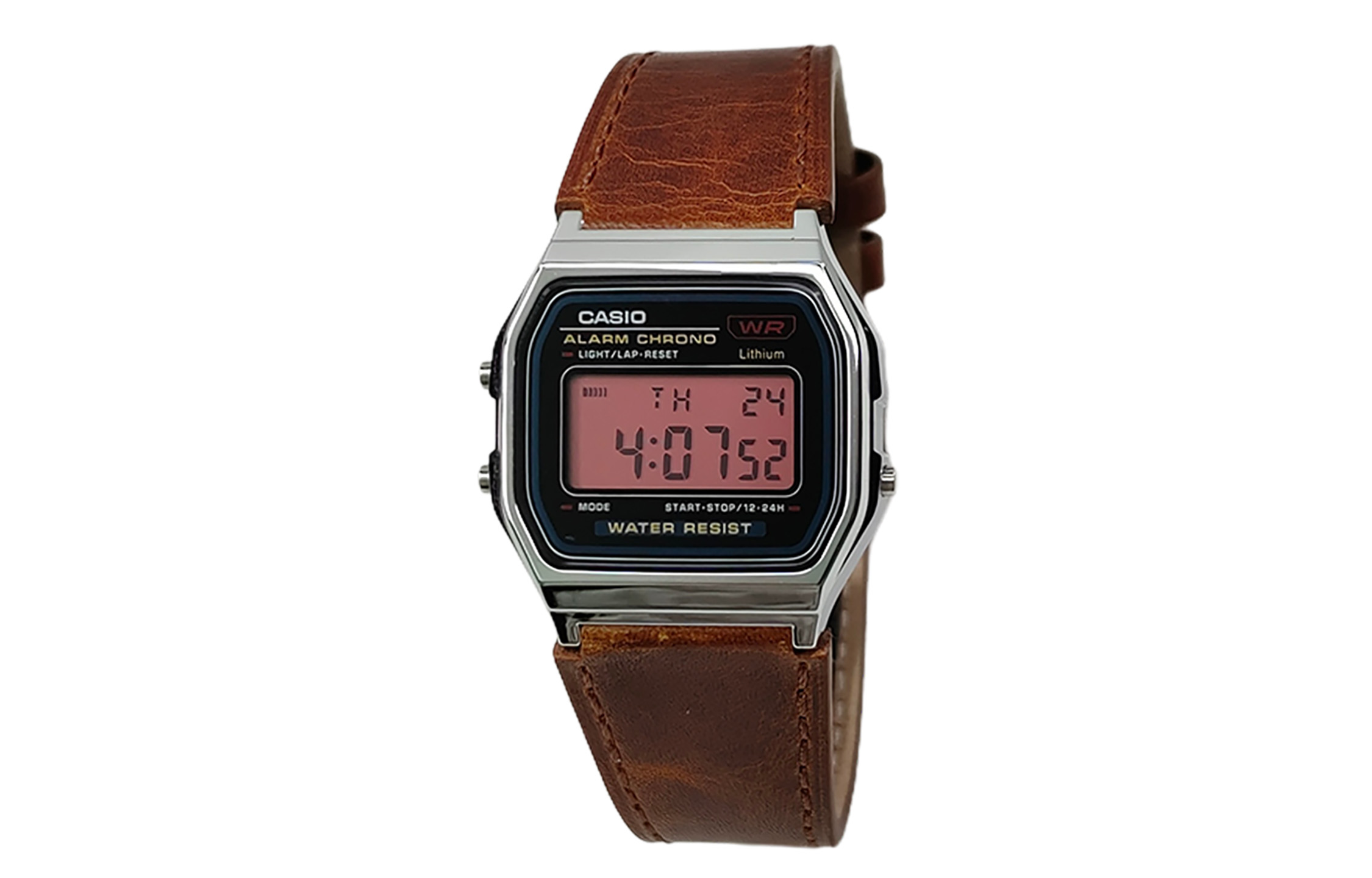 CASIO Мужские часы Retrofit Series с кварцевым механизмом и ремешком из натуральной кожи, черный циферблат
CASIO Мужские часы Retrofit Series с кварцевым механизмом и ремешком из натуральной кожи, черный циферблат