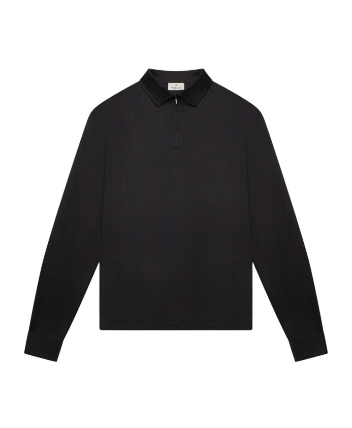 Рубашка-Поло Supima с застежкой-молнией, воротником и длинными рукавами. Valenza, черный
Рубашка-Поло Supima с застежкой-молнией, воротником и длинными рукавами. Valenza, черный