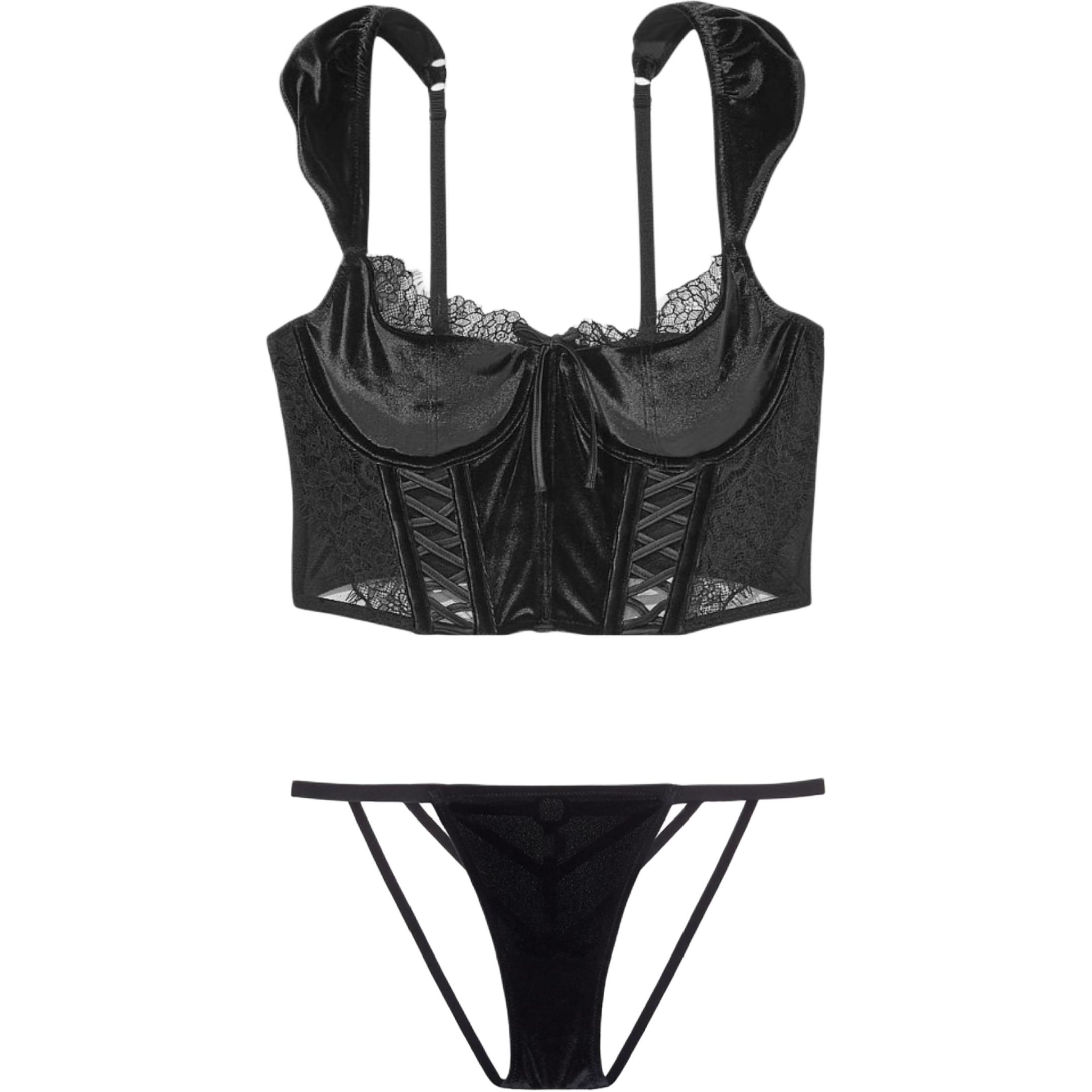 Комплект нижнего белья женский черный Victoria's Secret, Комплект (Черный) 
Комплект нижнего белья женский черный Victoria's Secret, Комплект (Черный)