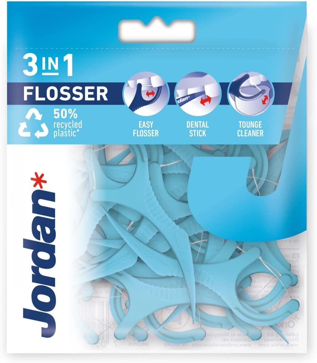 Jordan Flosser 3w1 зубная нить, 36 шт. 
Jordan Flosser 3w1 зубная нить, 36 шт.