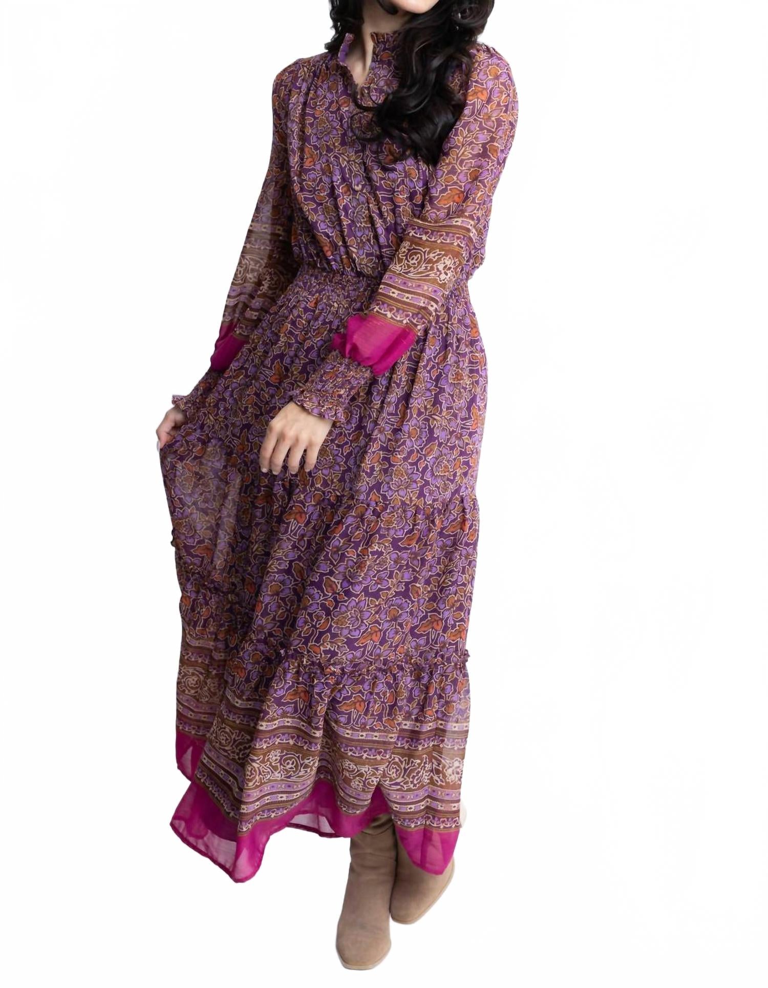 Платье макси из цветочного шифона с металлизированной нитью фиолетового цвета Karlie, фиолетовый
Платье макси из цветочного шифона с металлизированной нитью фиолетового цвета Karlie, фиолетовый