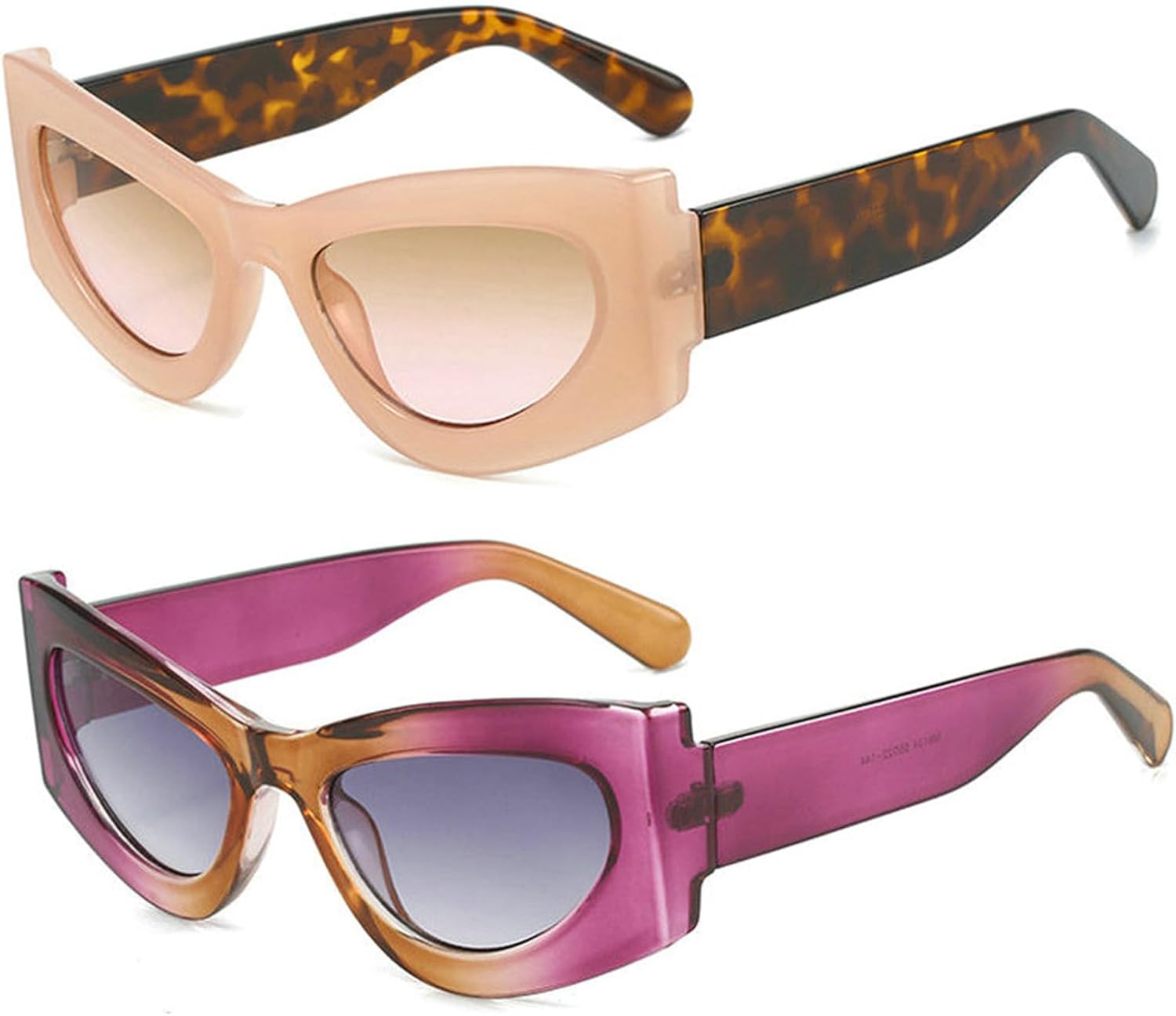 Willochra Модные солнцезащитные очки Jelly Color Cat Eye для женщин с градиентным переходом цвета, защита от ультрафиолета UV400, ретро-стиль, розово-зеленые, мужские солнцезащитные очки, 2pcs-purple&pink
Willochra Модные солнцезащитные очки Jelly Color Cat Eye для женщин с градиентным переходом цвета, защита от ультрафиолета UV400, ретро-стиль, розово-зеленые, мужские солнцезащитные очки, 2pcs-purple&pink
