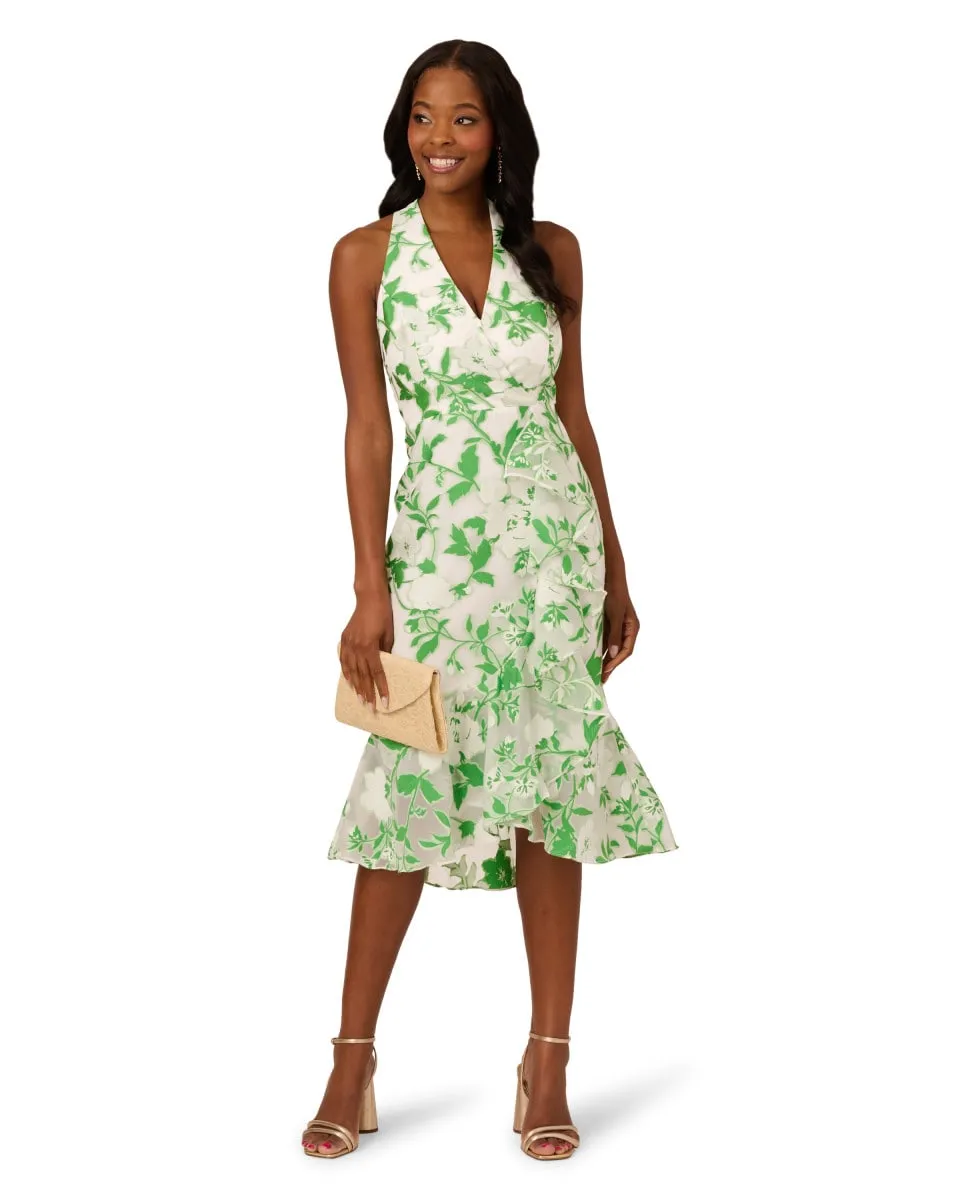 Цветочное миди-платье с воланами и v-образным вырезом Adrianna Papell, зеленый
Цветочное миди-платье с воланами и v-образным вырезом Adrianna Papell, зеленый