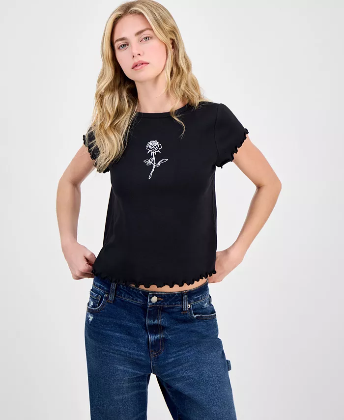 От IOT Juniors' футболка с коротким рукавом и вышивкой "Lettuce-Trim" Rebel + Leigh, белый
От IOT Juniors' футболка с коротким рукавом и вышивкой "Lettuce-Trim" Rebel + Leigh, белый