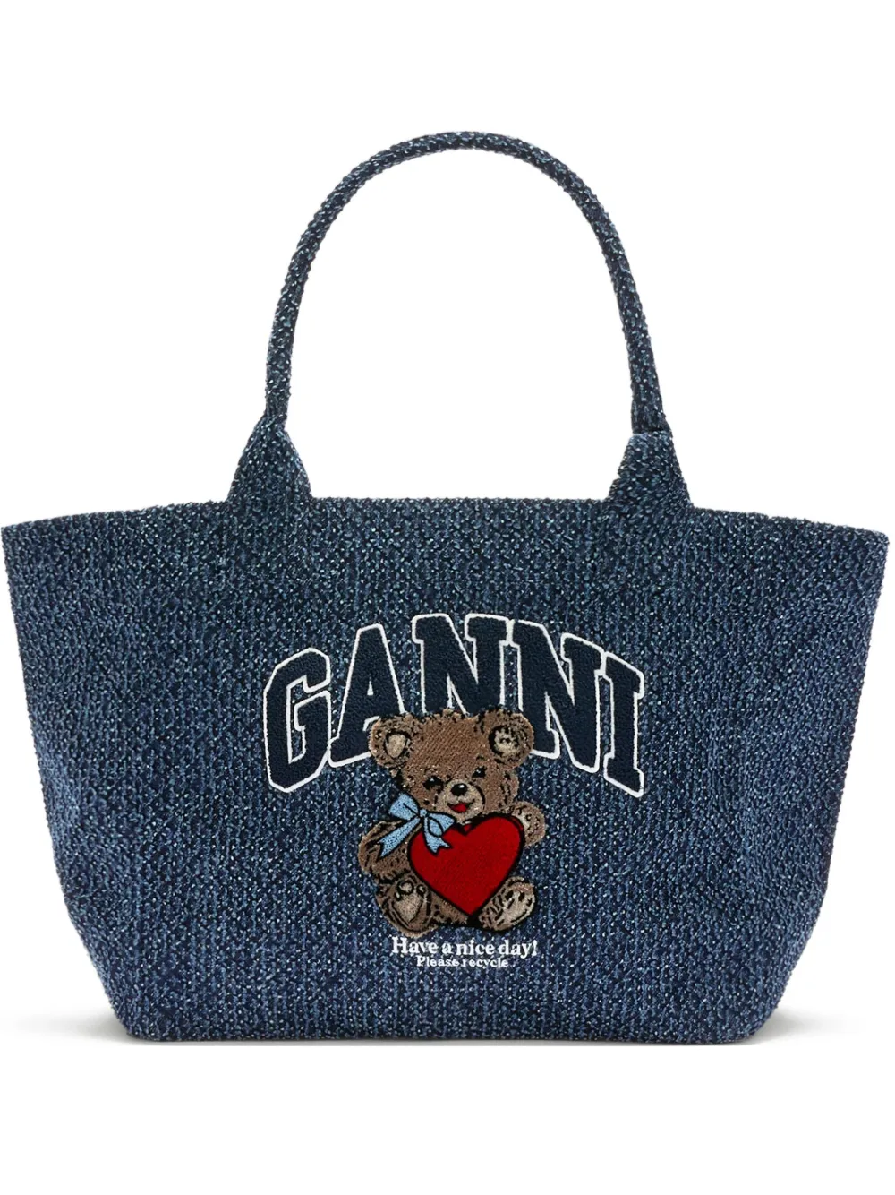 Сумка-тоут с логотипом Ganni, синий
Сумка-тоут с логотипом Ganni, синий